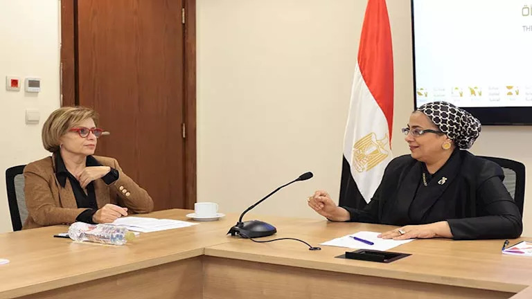 المستشارة أمل عمار تستقبل المديرة الإقليمية للتنمية البشرية بالبنك الدولي