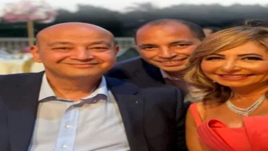 عمرو أديب ولميس الحديدي يحتفلان بقراءة فاتحة نجلهما -(صور)