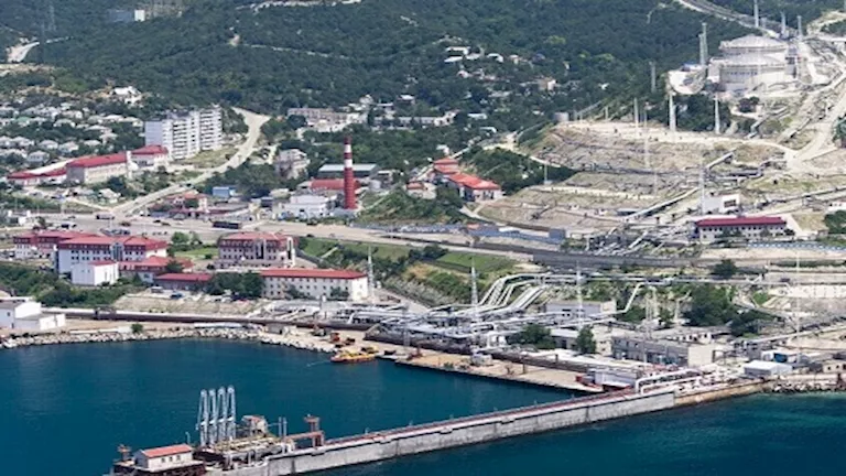 إخماد حريق على أرصفة ميناء فولنا في إقليم كراسنودار عقب هجوم بطائرة مسيرة