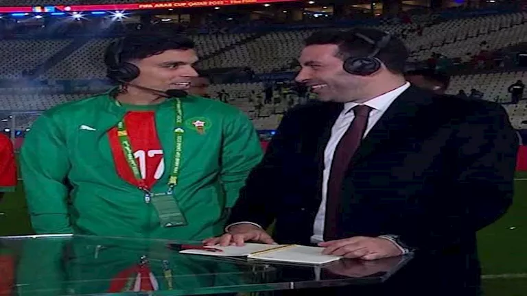 "بعد فوز المغرب".. 8 صور لظهور محمد أبو تريكة رفقة أشرف بن شرقي