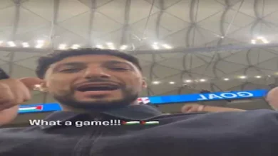 "داخل المدرجات".. احتفال قوي من وسام أبو علي بتعادل فلسطين مع تونس في كأس العرب