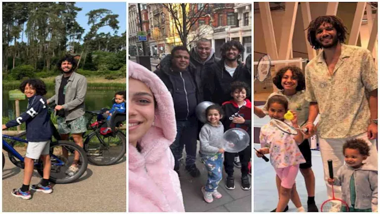 "رفقة أطفاله وظهورنادر مع زوجاته".. الوجه الثاني لمحمد النني خارج الملاعب