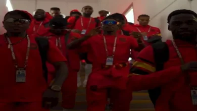 رقص وغناء لاعبي أنجولا قبل مباراة جنوب أفريقيا بأمم أفريقيا