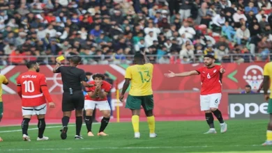 محمد هاني يعتذر بعد طرده أمام جنوب أفريقيا