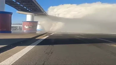 هل أثر كسر ماسورة مياه شارع التسعين على تشغيل المونوريل؟